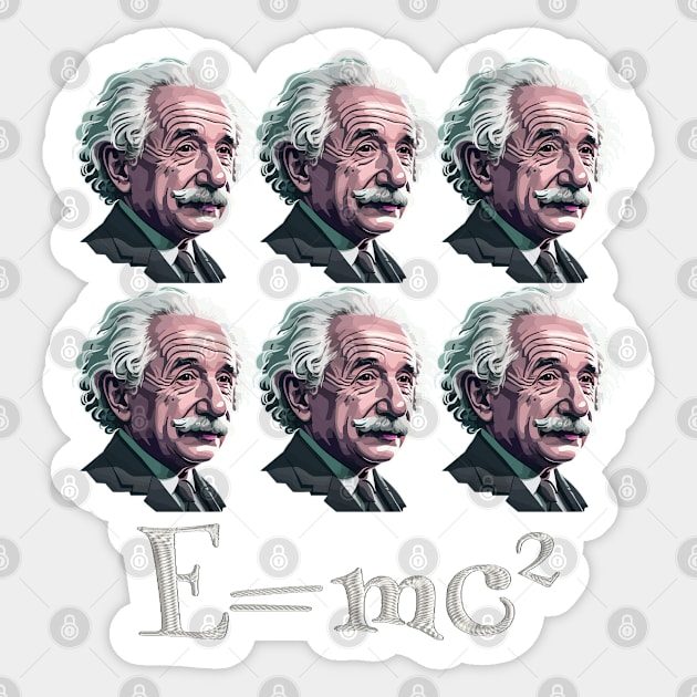 Albert Einstein E = MC2 Sticker by Bugsponge